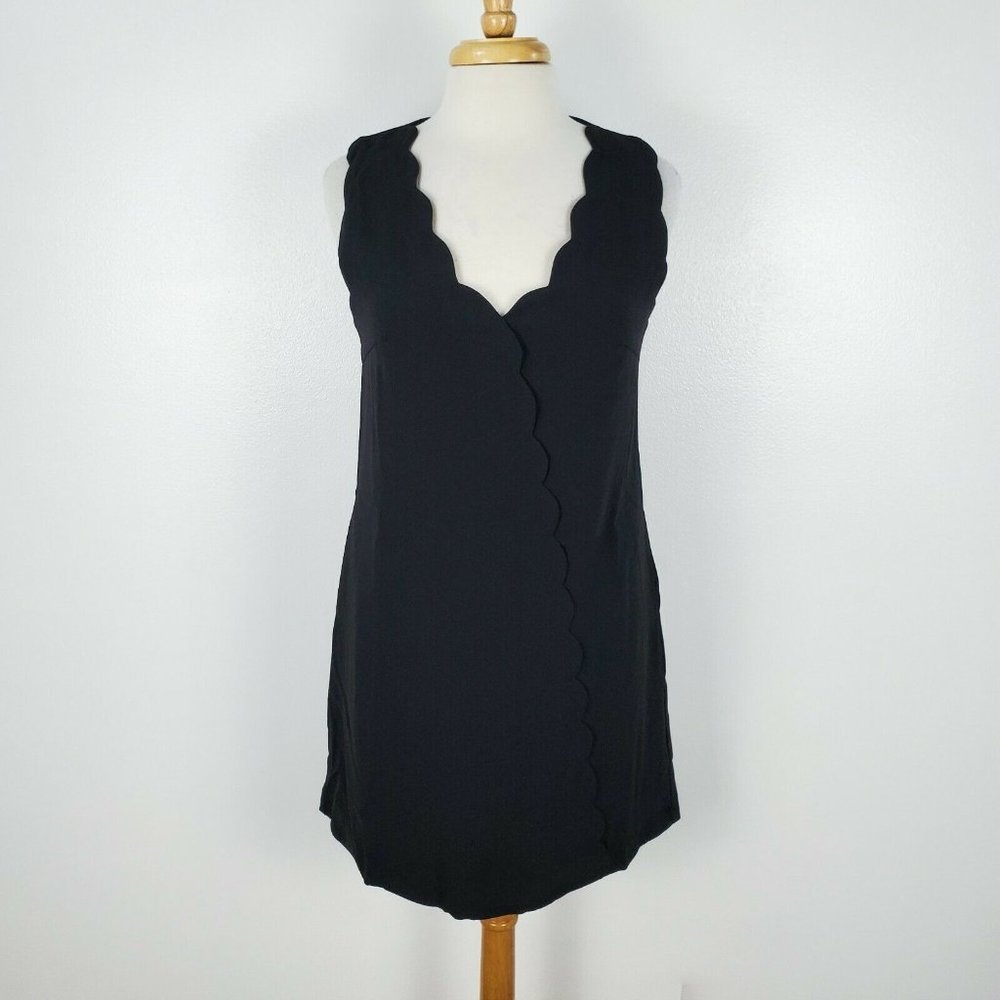 NWT Foxiedox Anthropology Black Scalloped Dress